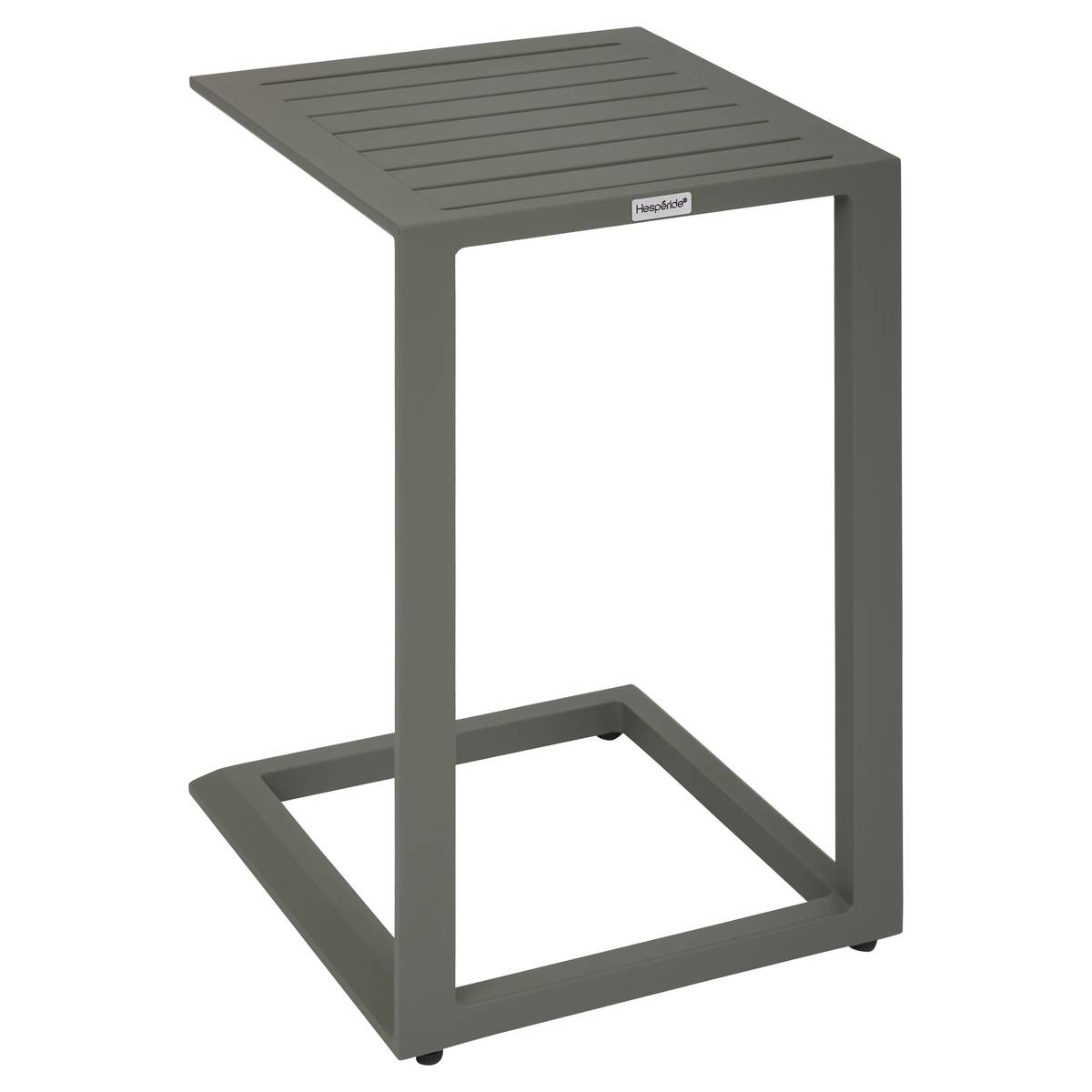 Mesa auxiliar de jardín cuadrada ÉVASION Verde laurel 38 x 38 cm - Aluminio tratado con epoxi Laurel