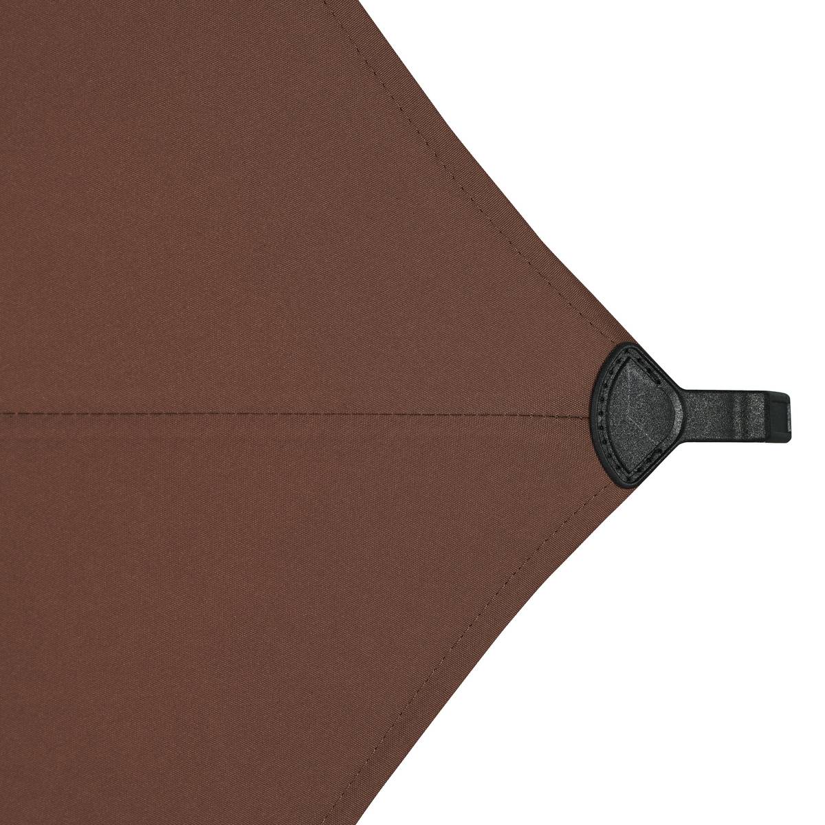 Sombrilla cuadrada inclinable SOYA Caoba 2,5 x 2,5 m - Acero, Poliéster Marrón Caoba