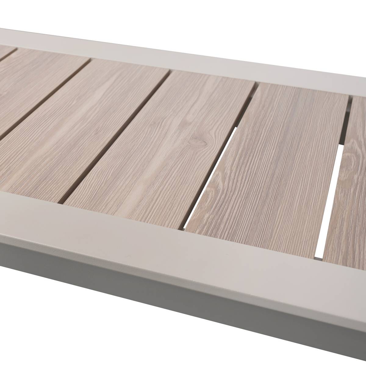 Mesa de jardín ÉVASION Beige Lino 2 plazas - Aluminio tratado con epoxi Lino / Arcilla