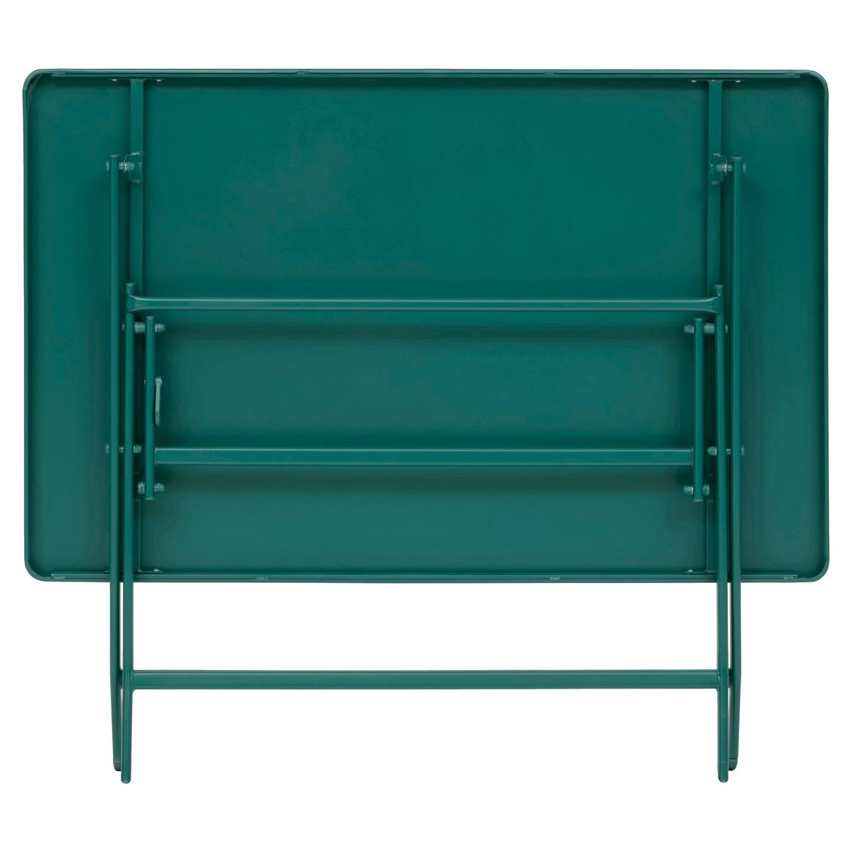 Mesa de balcón plegable GREENSBORO Verde ópalo 4 plazas - Acero, Tratamiento antióxido reforzado Verde ópalo
