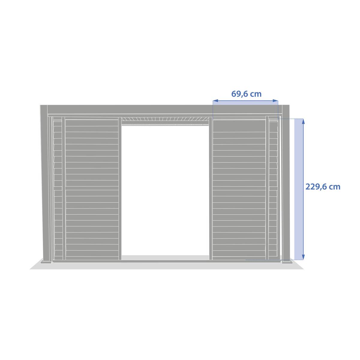 Persiana corredera EVORA Arcilla Para EVORA Lado 3 m - 2,7 x 2,3 m - Aluminio con tratamiento epoxi Arcilla