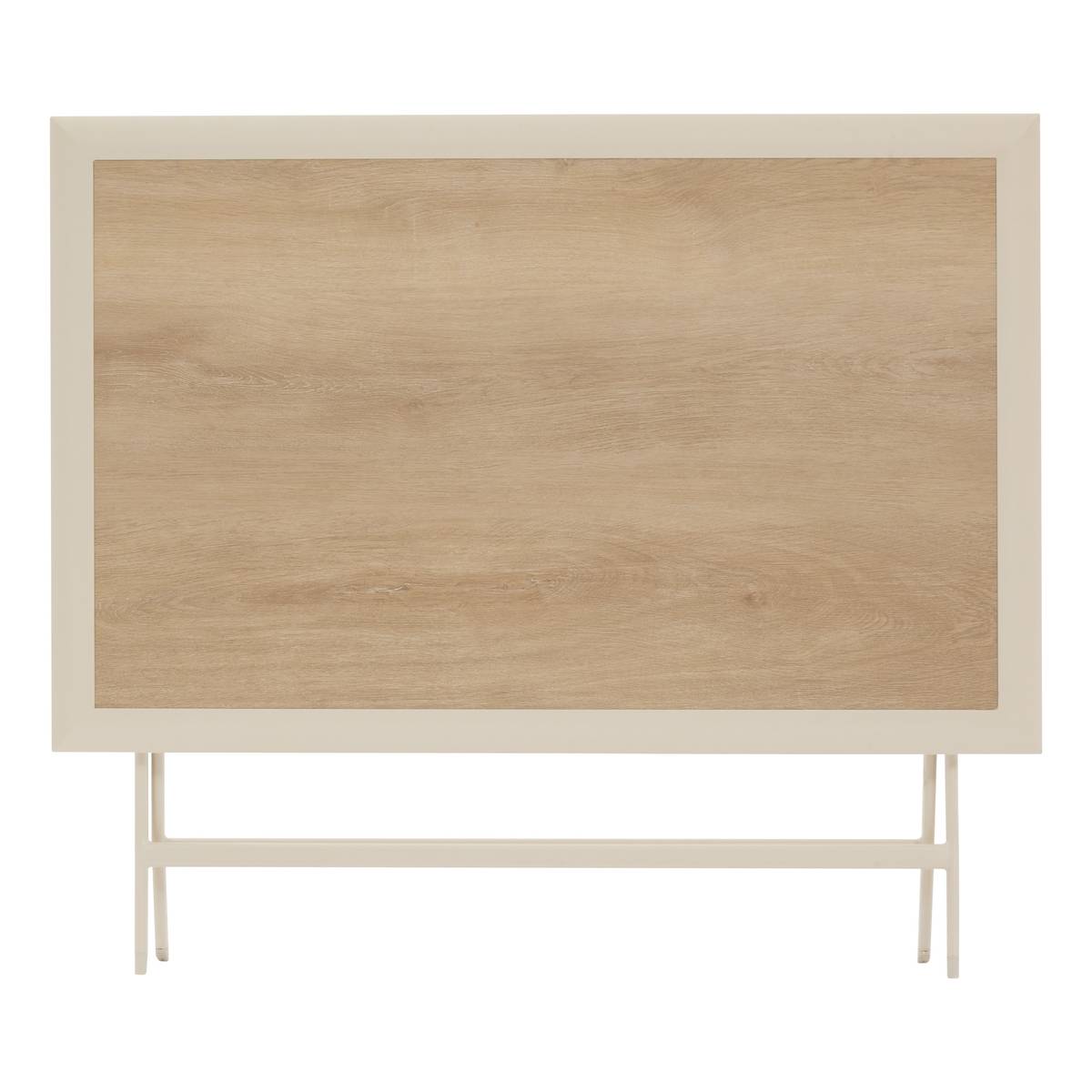 Mesa de jardín rectangular plegable AZUA Espelta / Arcilla 4 plazas - Aluminio tratado con epoxi, Vidrio Espelta / Arcilla