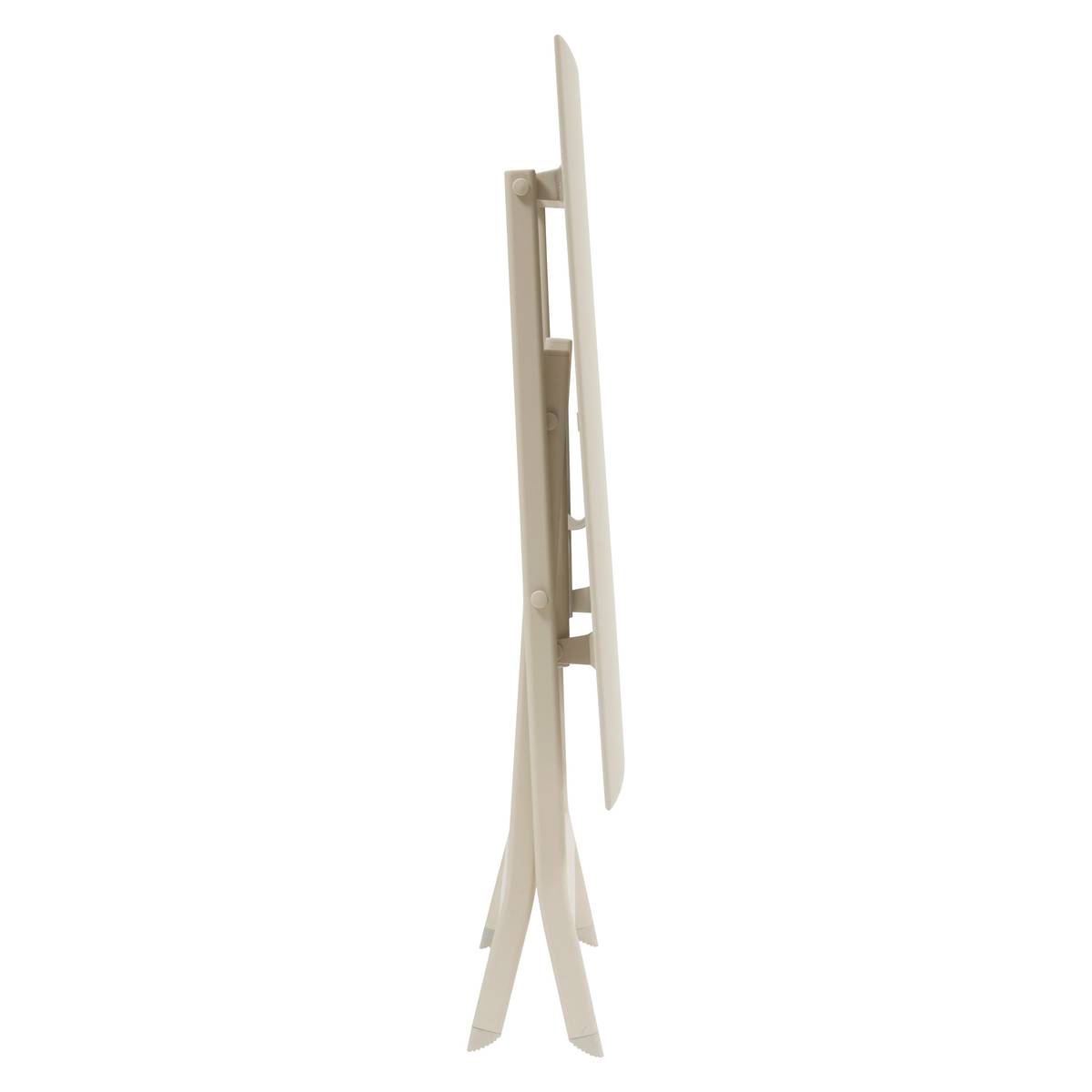 Mesa de jardín plegable cuadrada AZUA Espelta / Arcilla 2 plazas - Aluminio tratado con epoxi, Vidrio Espelta / Arcilla