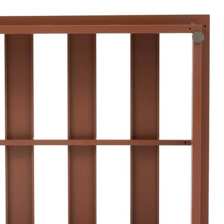 Sofá de jardín ALLURE Beige zebrano / Caoba 3 plazas - Aluminio con recubrimiento de epoxi, Poliéster