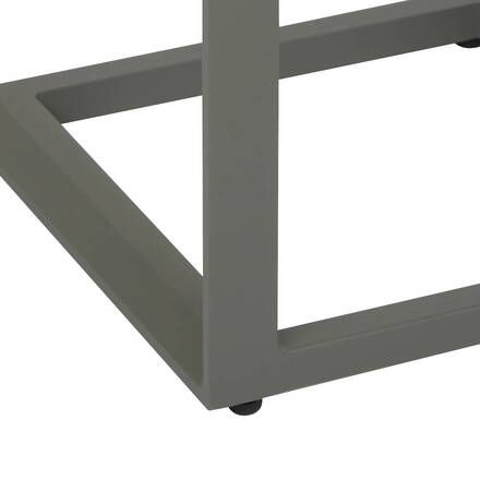 Mesa auxiliar de jardín cuadrada ÉVASION Verde laurel 38 x 38 cm - Aluminio tratado con epoxi