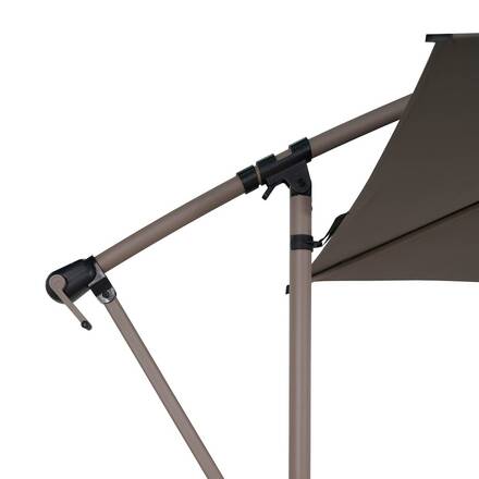 Parasol lateral cuadrado MANOA Café 2,5 x 2,5 m - Acero, Poliéster
