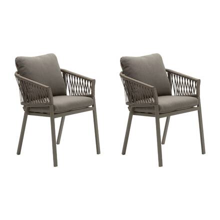 Set de 2 sillas de jardín ORIENGO Macchiato / Café