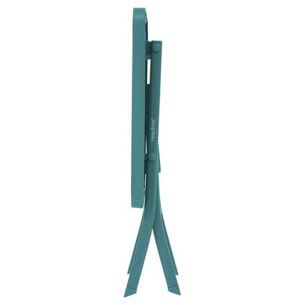 Mesa auxiliar de jardín plegable cuadrada GREENSBORO Verde ópalo 40 x 40 cm - Acero, Tratamiento Antioxidante Reforzado