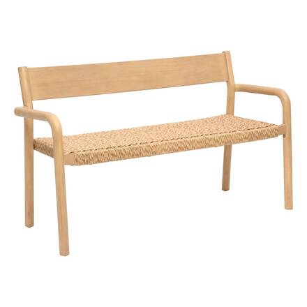 Banco de jardín WOOKY Beige 2 plazas - Eucalipto con certificación FSC®