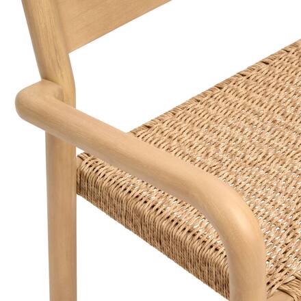 Banco de jardín WOOKY Beige 2 plazas - Eucalipto con certificación FSC®