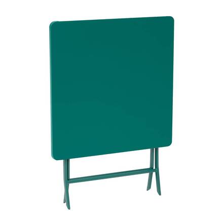 Mesa de balcón plegable GREENSBORO Verde ópalo 2 plazas - Acero, Tratamiento antióxido reforzado
