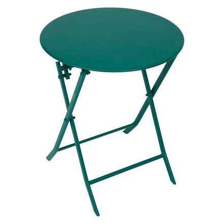 Mesa de balcón plegable GREENSBORO Verde ópalo 2 plazas - Acero, Tratamiento antióxido reforzado