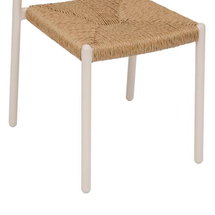 Silla de jardín WISTTY Arcilla Aluminio tratado con epoxi, resina tejida sintética