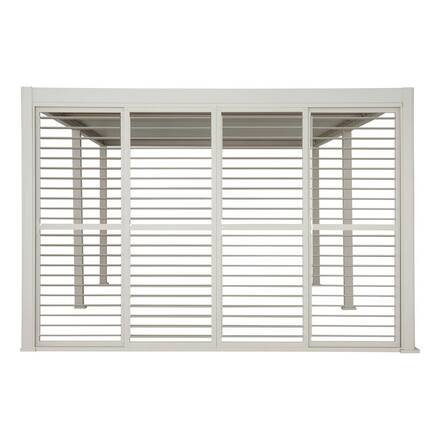Persiana corredera EVORA Arcilla Para EVORA Lado 4 m - 2,4 x 3,7 m - Aluminio con tratamiento epoxi