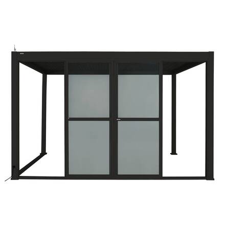 Puertas para pérgola EVORA Grafito Para EVORA Lateral 4 m - 3,7 x 2,3 m - Aluminio con tratamiento epoxi
