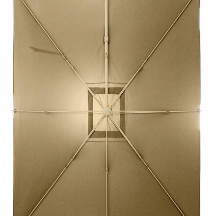 Parasol lateral rectangular inclinable MELHIA Arcilla 4 x 3 - Acero, Aluminio, Olefina