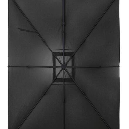 Parasol lateral rectangular inclinable MELHIA Antracita 4 x 3 m - Aluminio, Acero, Olefina