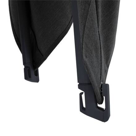 Parasol lateral rectangular inclinable MELHIA Antracita 4 x 3 m - Aluminio, Acero, Olefina