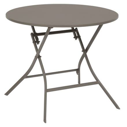 Mesa de balcón plegable GREENSBORO Café 4 plazas - Acero, Tratamiento antióxido reforzado