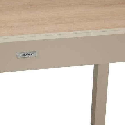 Mesa de jardín rectangular extensible PIAZZA Espelta / Arcilla 10 plazas - Aluminio tratado con epoxi, Vidrio templado