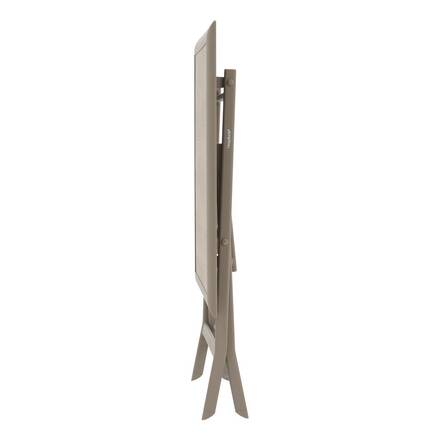 Mesa de jardín rectangular plegable AZUA Trufa / Café 4 plazas - Aluminio tratado con epoxi, Vidrio