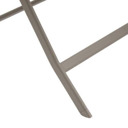 Mesa de jardín rectangular plegable AZUA Trufa / Café 4 plazas - Aluminio tratado con epoxi, Vidrio