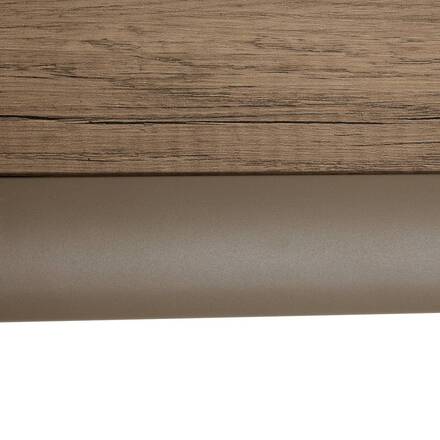 Mesa de jardín plegable cuadrada AZUA Trufa / Café 2 plazas - Aluminio tratado con epoxi, Vidrio
