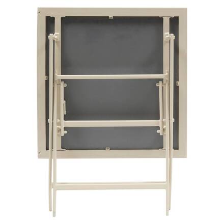 Mesa de jardín plegable cuadrada AZUA Espelta / Arcilla 2 plazas - Aluminio tratado con epoxi, Vidrio