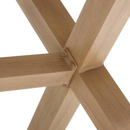 Mesa de jardín rectangular AXIOME Arcilla / Miel 8 plazas - Aluminio recubierto de epoxi