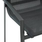 Silla de jardín con reposabrazos AXANT Gris pimienta / Grafito Aluminio tratado con epoxi, Texaline Gris Pimienta / Grafito