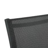 Silla de jardín con reposabrazos AXANT Gris pimienta / Grafito Aluminio tratado con epoxi, Texaline Gris Pimienta / Grafito