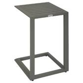 Mesa auxiliar de jardín cuadrada ÉVASION Verde laurel 38 x 38 cm - Aluminio tratado con epoxi Laurel