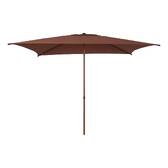 Sombrilla cuadrada inclinable SOYA Caoba 2,5 x 2,5 m - Acero, Poliéster Marrón Caoba