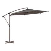 Parasol lateral redondo MANOA Café 3 m - Acero, Poliéster Café