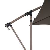 Parasol lateral redondo MANOA Café 3 m - Acero, Poliéster Café