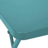 Mesa auxiliar de jardín plegable cuadrada GREENSBORO Verde ópalo 40 x 40 cm - Acero, Tratamiento Antioxidante Reforzado Verde ópalo
