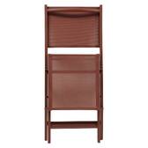 Set de 4 sillas de jardín plegables ESSENTIA Caoba Acero tratado con epoxi, Aluminio tratado con epoxi, Texaline Marrón Caoba