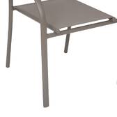 Silla de jardín con reposabrazos PIAZZA Avellana / Café Acero tratado con epoxi, Aluminio tratado con epoxi, Texaline Avellana / Café
