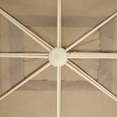 Parasol lateral rectangular inclinable MELHIA Arcilla 4 x 3 - Acero, Aluminio, Olefina Arcilla