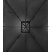 Parasol lateral rectangular inclinable MELHIA Antracita 4 x 3 m - Aluminio, Acero, Olefina Antracita