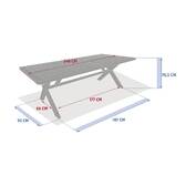 Mesa de jardín rectangular extensible XENIA Eucalipto 12 plazas - Eucalipto certificado FSC® Eucalipto