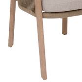 Silla de jardín con reposabrazos NELORA Miel Aluminio tratado con epoxi, Poliéster reciclado Miel / Honey