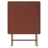 Mesa de balcón plegable GREENSBORO Caoba 2 plazas - Acero, Tratamiento antióxido reforzado Marrón Caoba