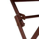 Mesa de balcón plegable GREENSBORO Caoba 2 plazas - Acero, Tratamiento antióxido reforzado Marrón Caoba