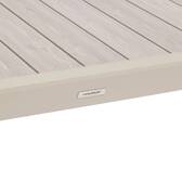 Mesa de jardín cuadrada extensible ÉVASION Lino / Arcilla 12 plazas - Aluminio con recubrimiento de epoxi Lino / Arcilla