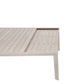 Mesa de jardín cuadrada extensible ÉVASION Lino / Arcilla 12 plazas - Aluminio con recubrimiento de epoxi Lino / Arcilla