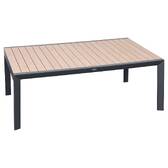 Mesa de jardín rectangular extensible EVASION Miel / Grafito 12 plazas - Aluminio con recubrimiento de epoxi Honey / Grafito