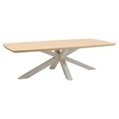 Mesa de jardín rectangular ORACLION Nogal / Arcilla 10 plazas - Aluminio recubierto de epoxi Nuez / Arcilla