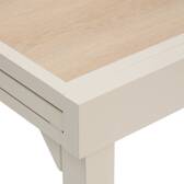 Mesa de jardín extensible cuadrada PIAZZA Espelta / Arcilla 8 plazas - Aluminio tratado con epoxi, Vidrio templado Espelta / Arcilla