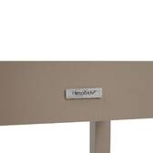Mesa de jardín extensible cuadrada PIAZZA Trufa / Café 8 plazas - Aluminio tratado con epoxi, Vidrio templado Trufa / Café